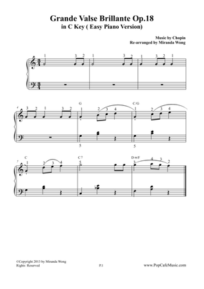 Waltz No.1 in C Key (Grande Valse Brillante Op.18)