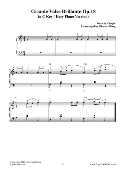 Waltz No.1 in C Key (Grande Valse Brillante Op.18) image number null