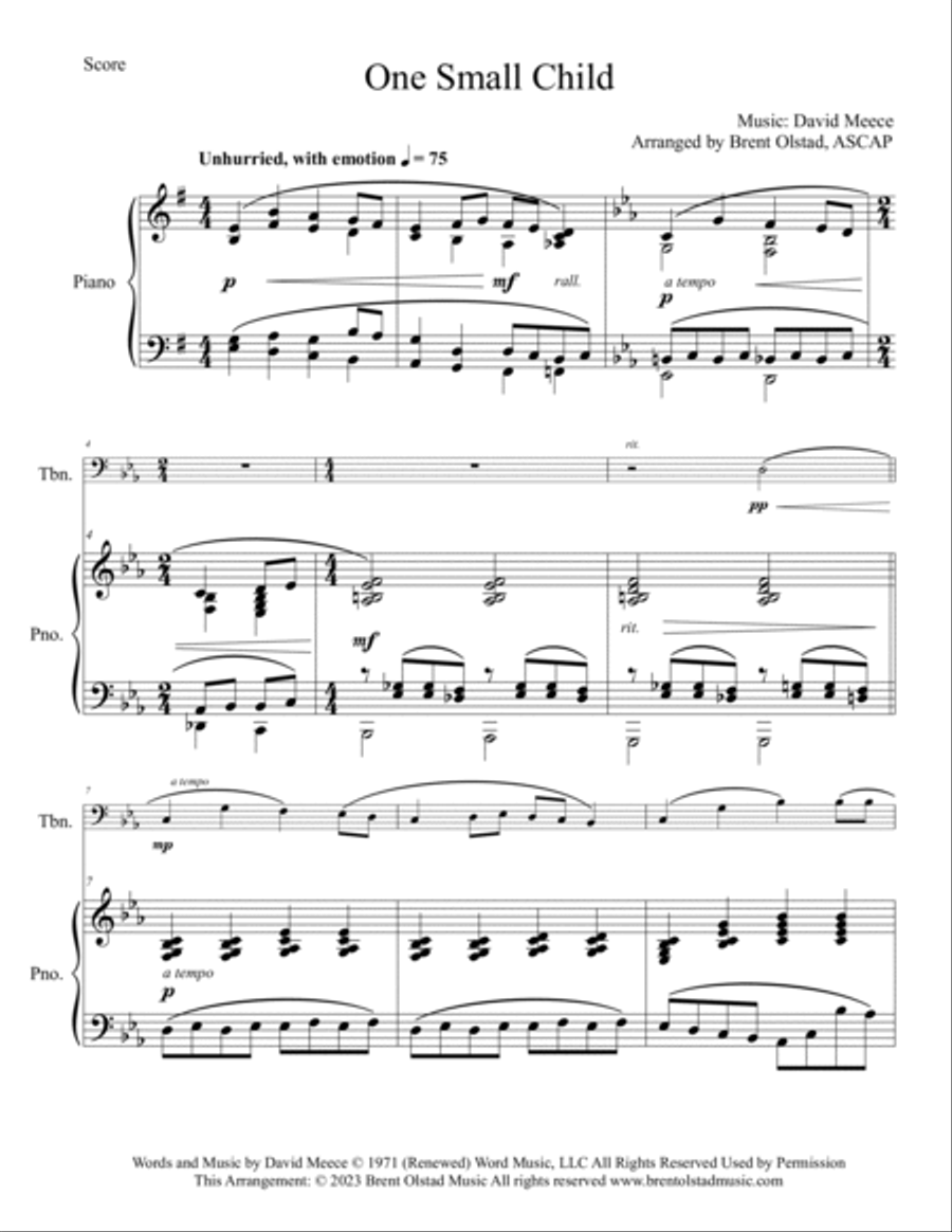 One Small Child Piano scores gallery preview page 2