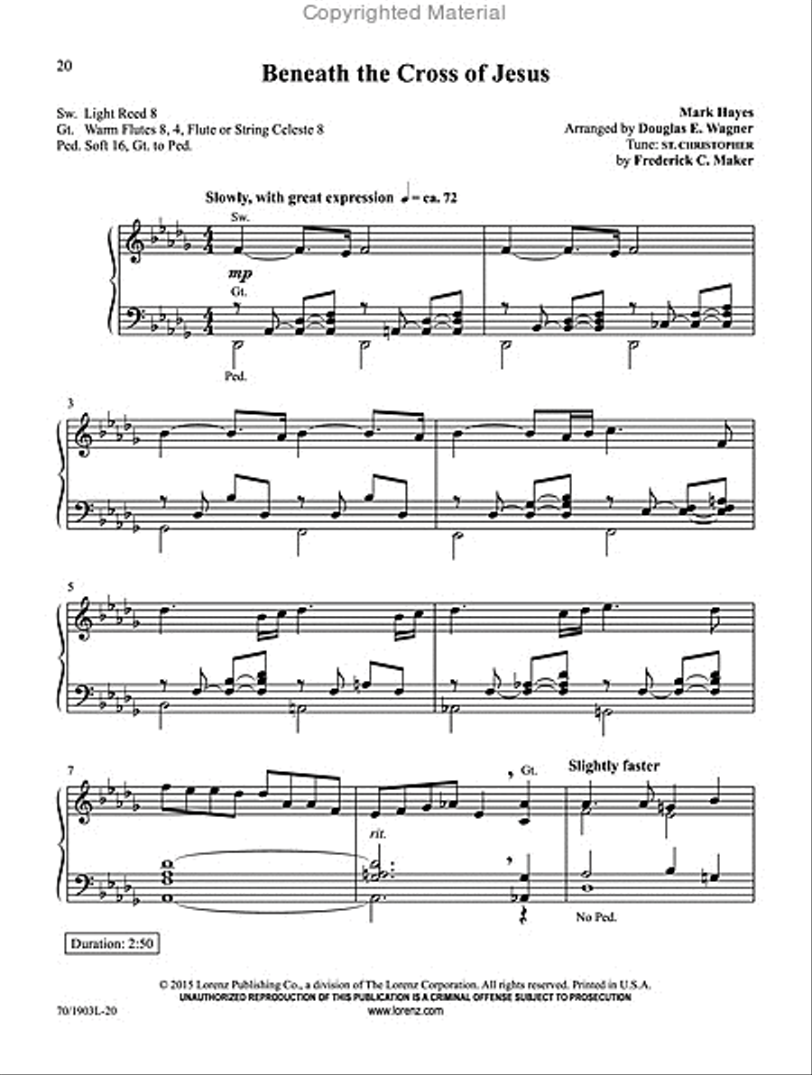 Mark Hayes: Hymns for Organ, Vol. 3 Organ Solo scores gallery preview page 11