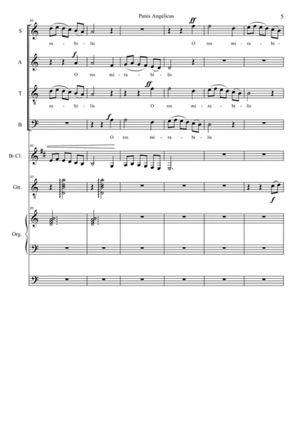 Panis Angelicus for choir, organ, clarinet and guitar image number null