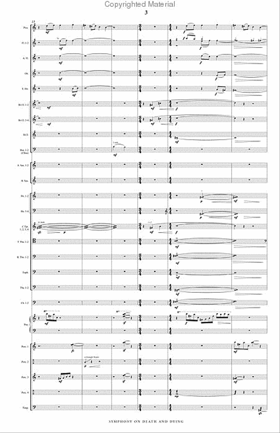 Symphony on Death & Dying Concert Band scores gallery preview page 4