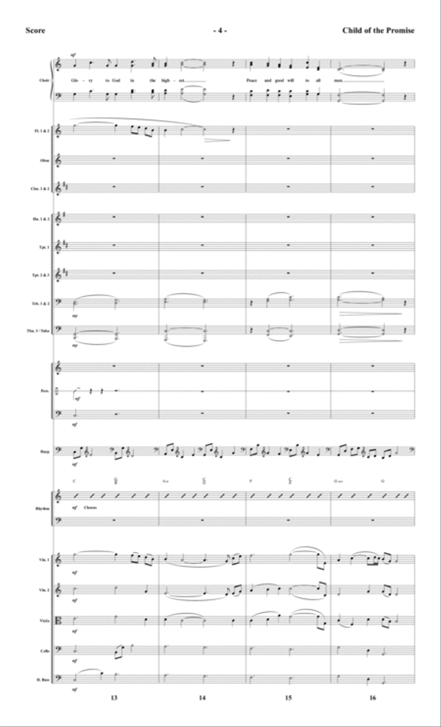 Child of the Promise - Orchestral Score and Parts Choir scores gallery preview page 6