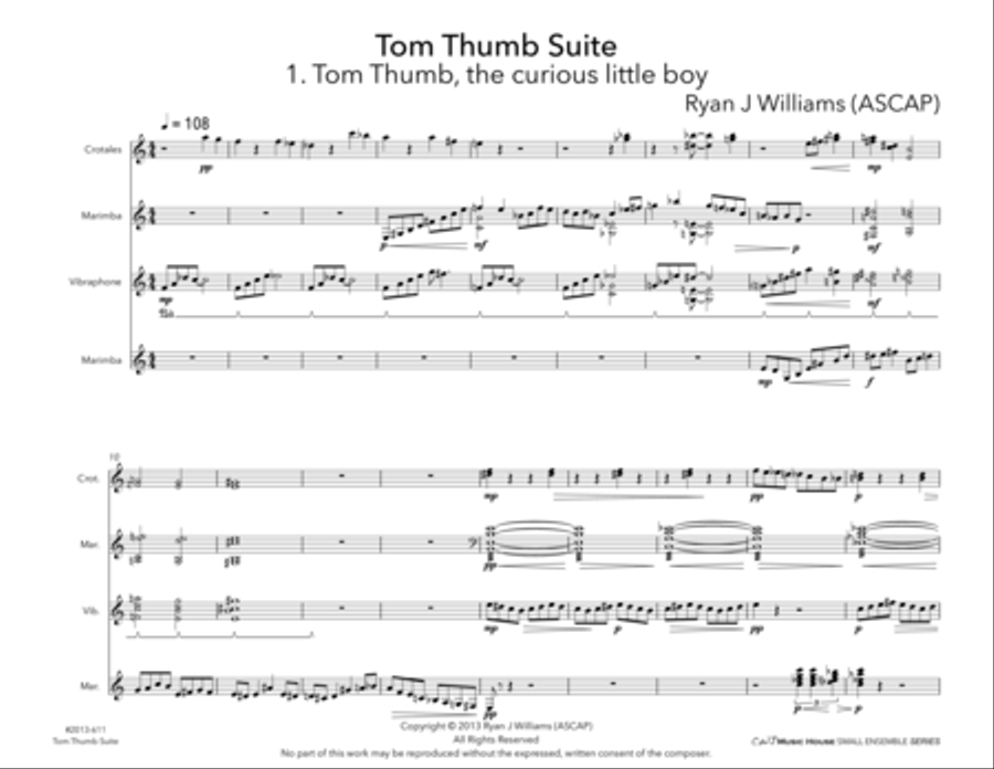Tom Thumb Suite Percussion Ensemble scores gallery preview page 4