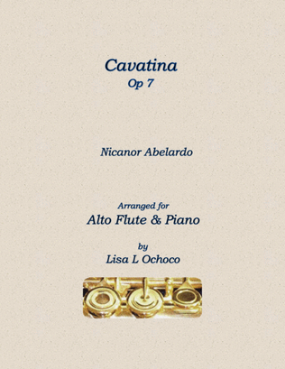 Book cover for Cavatina Op7 for Alto Flute and Piano