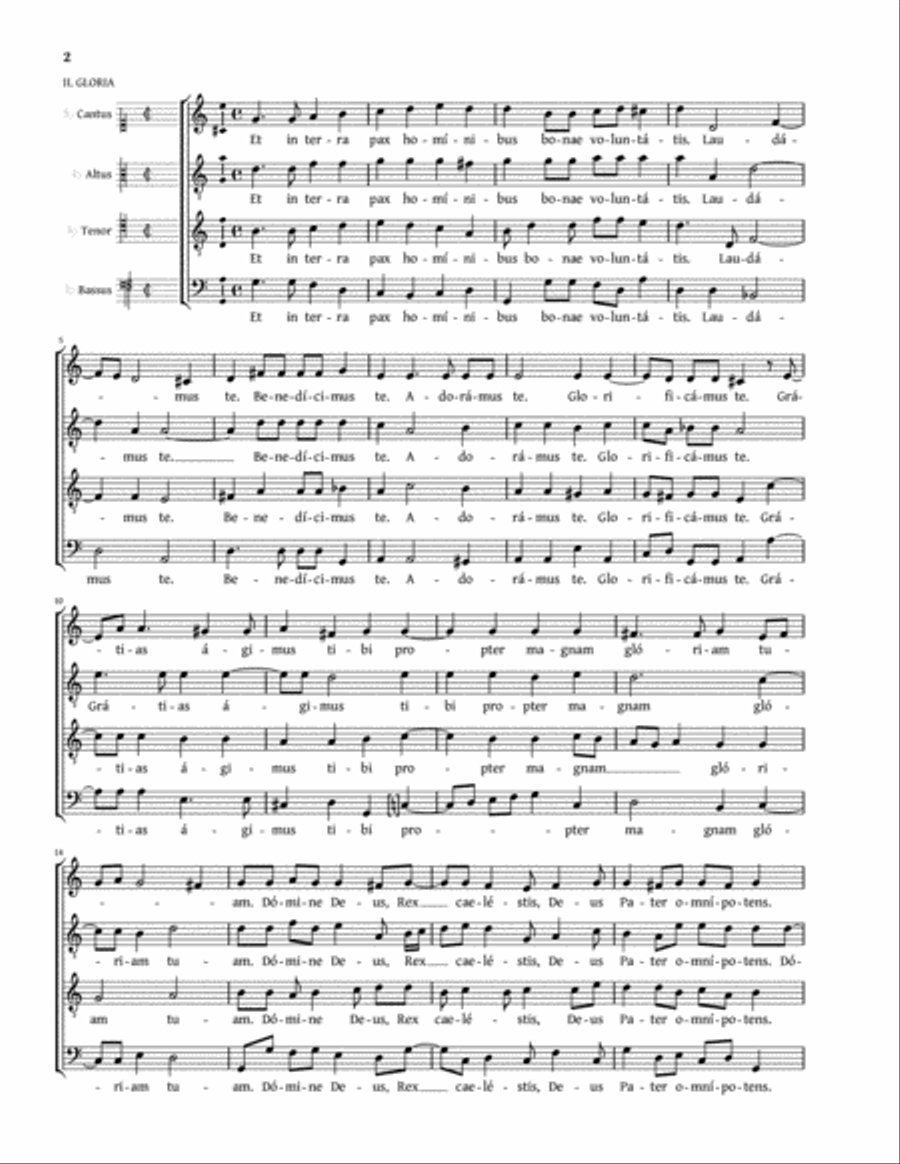 Missa super «Ut re mi fa sol la - la sol fa mi re ut» (Amon) 4-Part scores gallery preview page 2