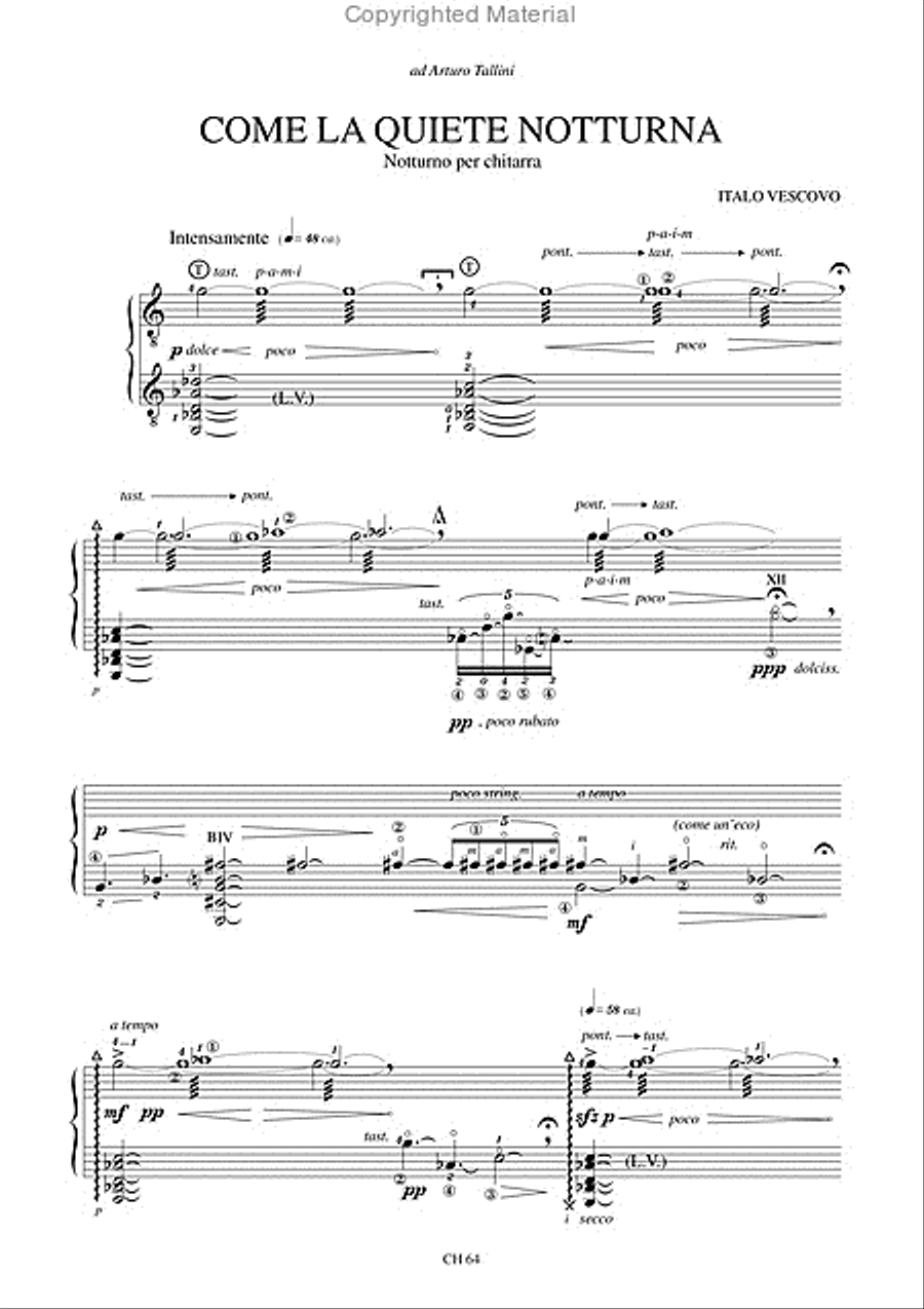 Musica Incerta - Un’introduzione alla musica contemporanea per Chitarra. 6 Compositions for Guitar by Mauro Bortolotti, Mauro Cardi, Fabrizio Casti, Agostino Di Scipio, Fausto Razzi, Italo Vescovo (Introduction by Enrico Fubini and Filippo Poletti) Acoustic Guitar scores gallery preview page 7