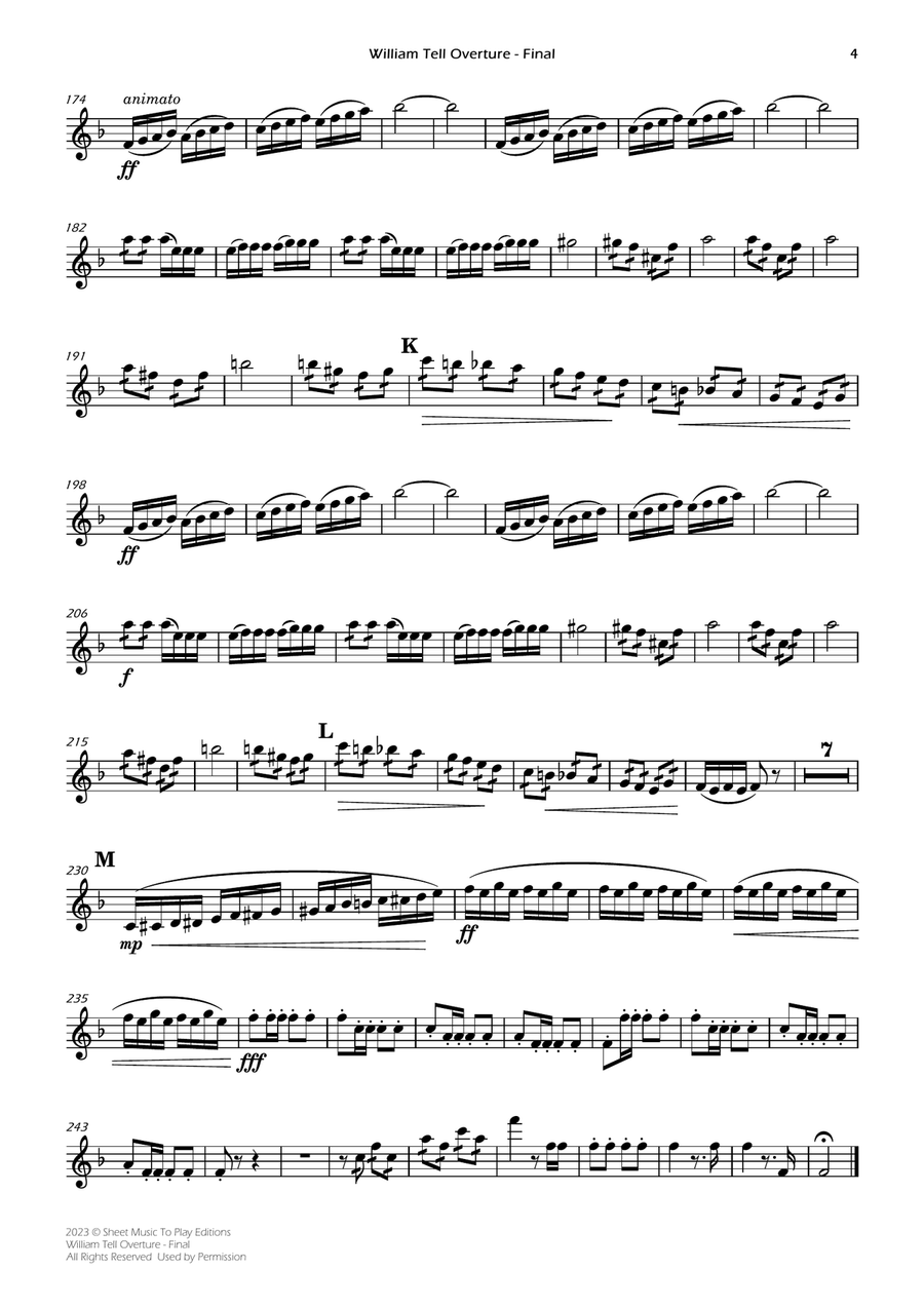 William Tell Overture - String Orchestra (Individual Parts) Chamber Music scores gallery preview page 4
