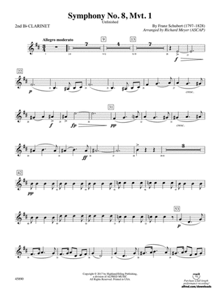 Symphony No. 8, Mvt. 1: 2nd B-flat Clarinet