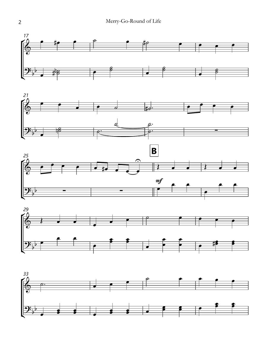 Merry-go-round Of Life B-Flat Clarinet scores gallery preview page 2