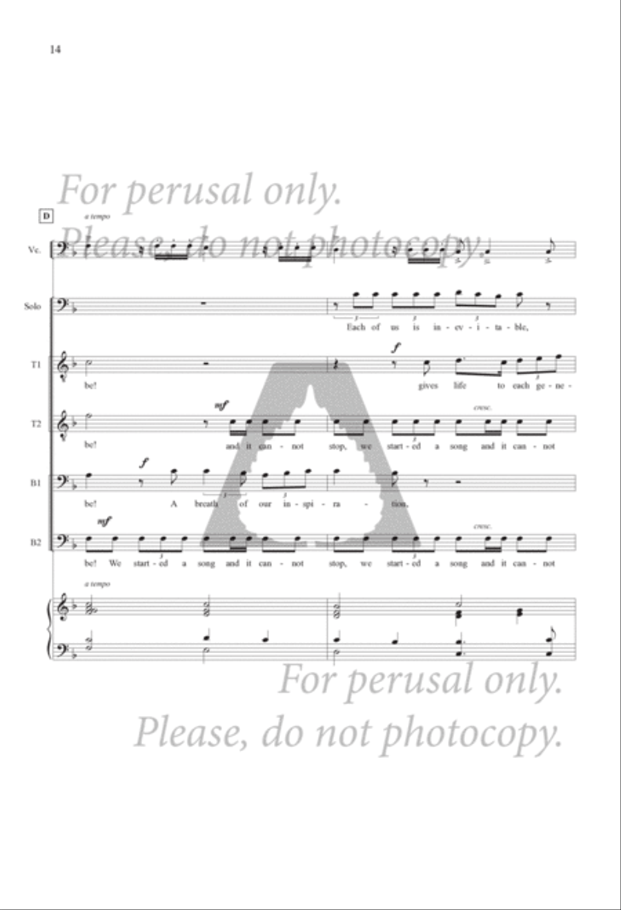 Music Makers, Dreamers of Dreams TTBB scores gallery preview page 14
