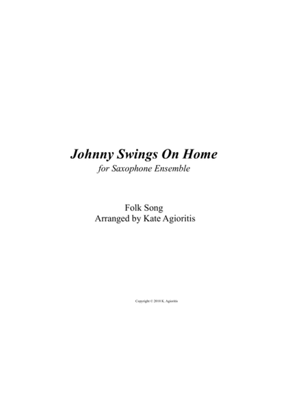 Johnny Swings On Home - for Saxophone Ensemble image number null