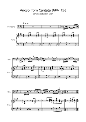 Book cover for Arioso BWV 156 - Trombone Solo w/ Piano