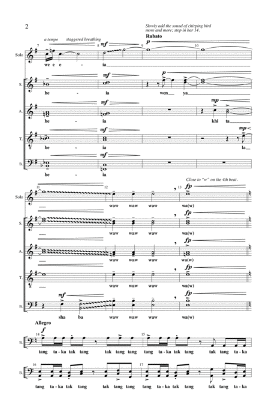 Dawn and Dusk (Fajar dan Senja) 4-Part scores gallery preview page 2