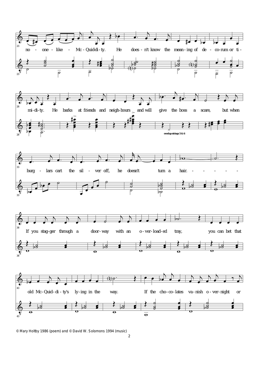 McQuiddity for alto and guitar Vocal Duet scores gallery preview page 2