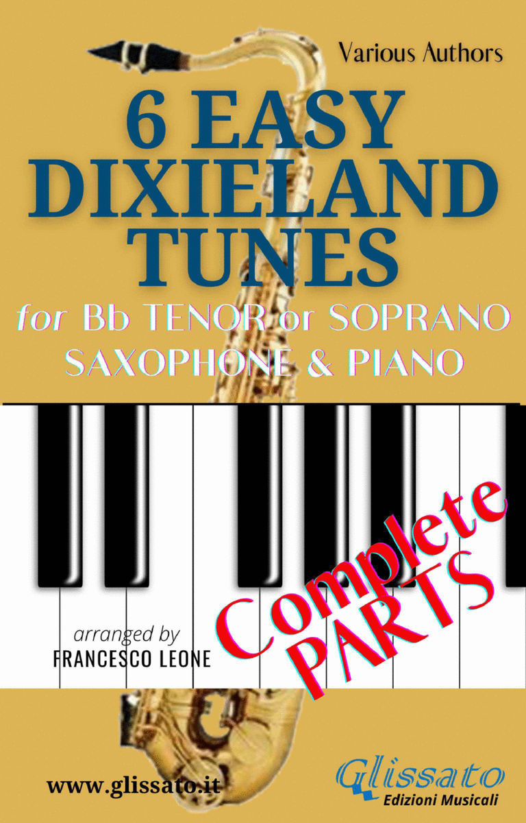 6 Easy Dixieland Tunes - Bb Tenor/Soprano Sax & Piano image number null