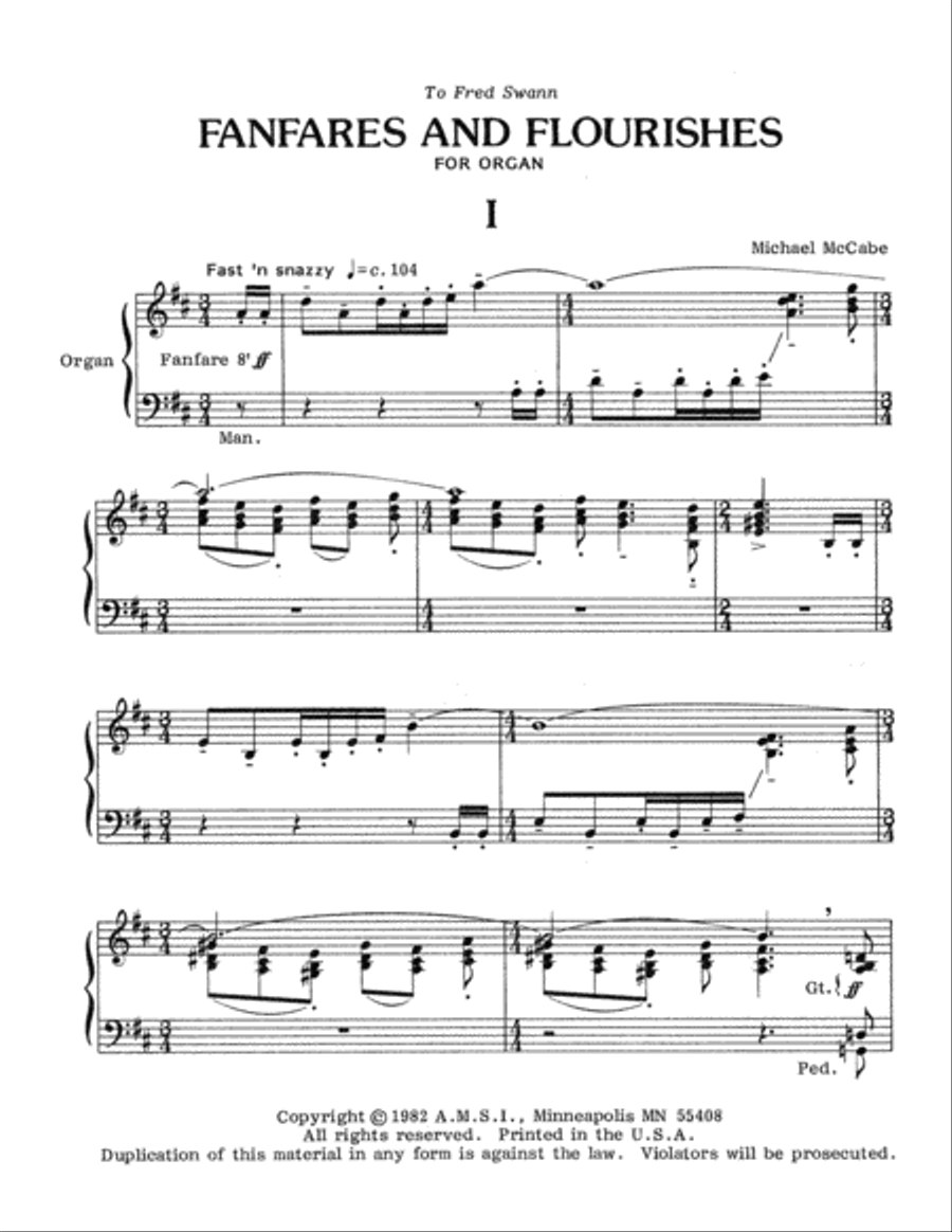 Fanfares and Flourishes Organ scores gallery preview page 2