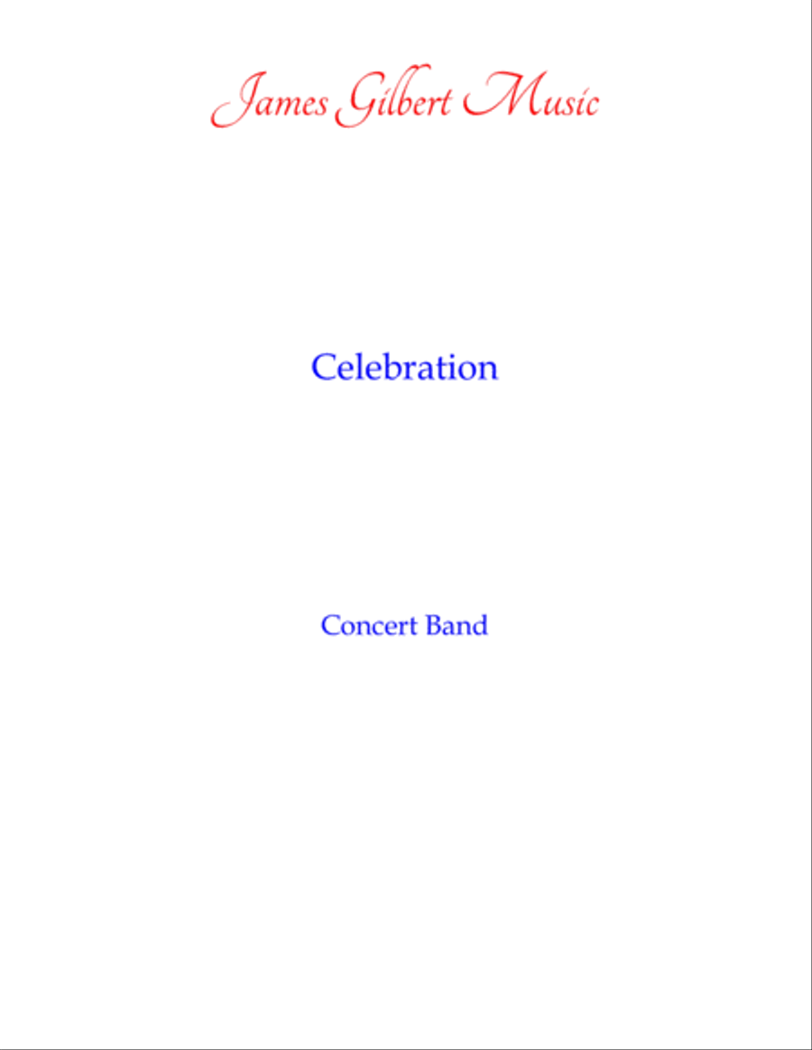 Celebration Concert Band scores gallery preview page 1