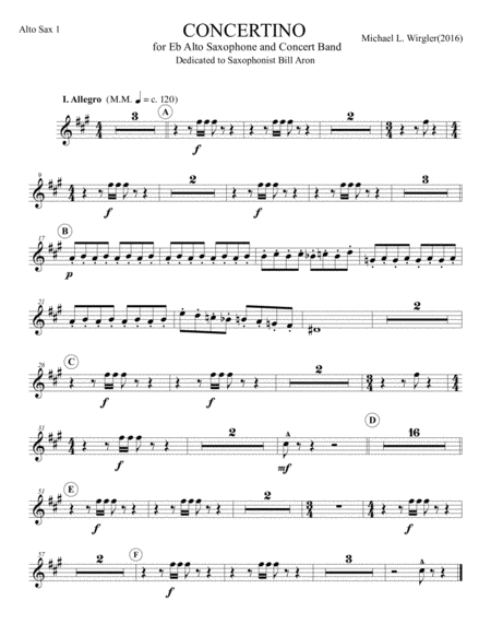 Concertino for Eb Alto Sax and Concert Band image number null