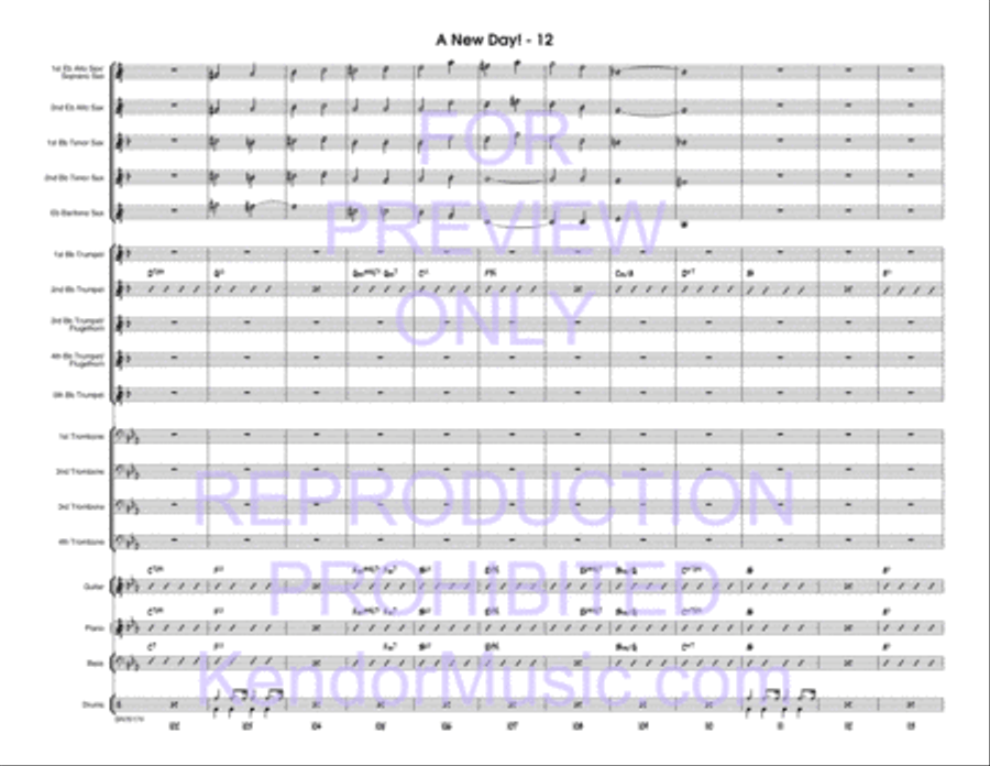 New Day!, A (Full Score) Jazz Ensemble scores gallery preview page 13