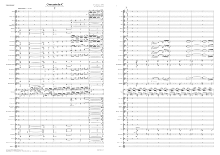 Concerto In C For Piano And Symphonic Wind Orch. Concert Band scores gallery preview page 4