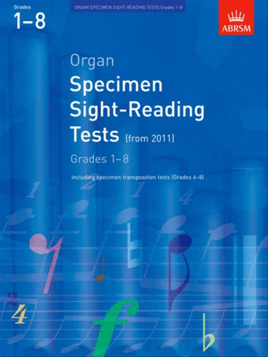 Organ Specimen Sight-Reading Tests, Grades 1-8 from 2011 Organ scores gallery preview page 1