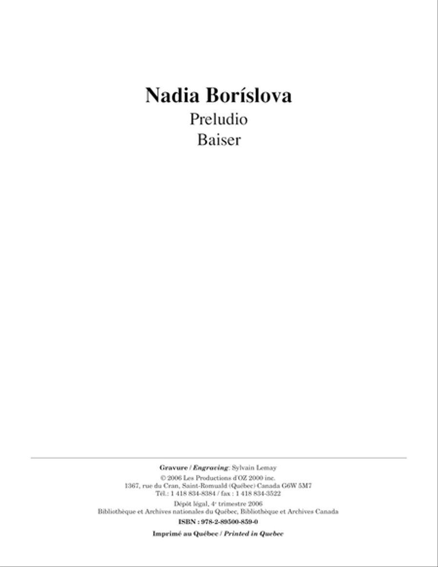 Preludio, Baiser Classical Guitar scores gallery preview page 1