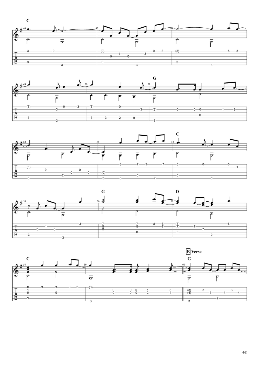 Ripple Guitar Tablature scores gallery preview page 4