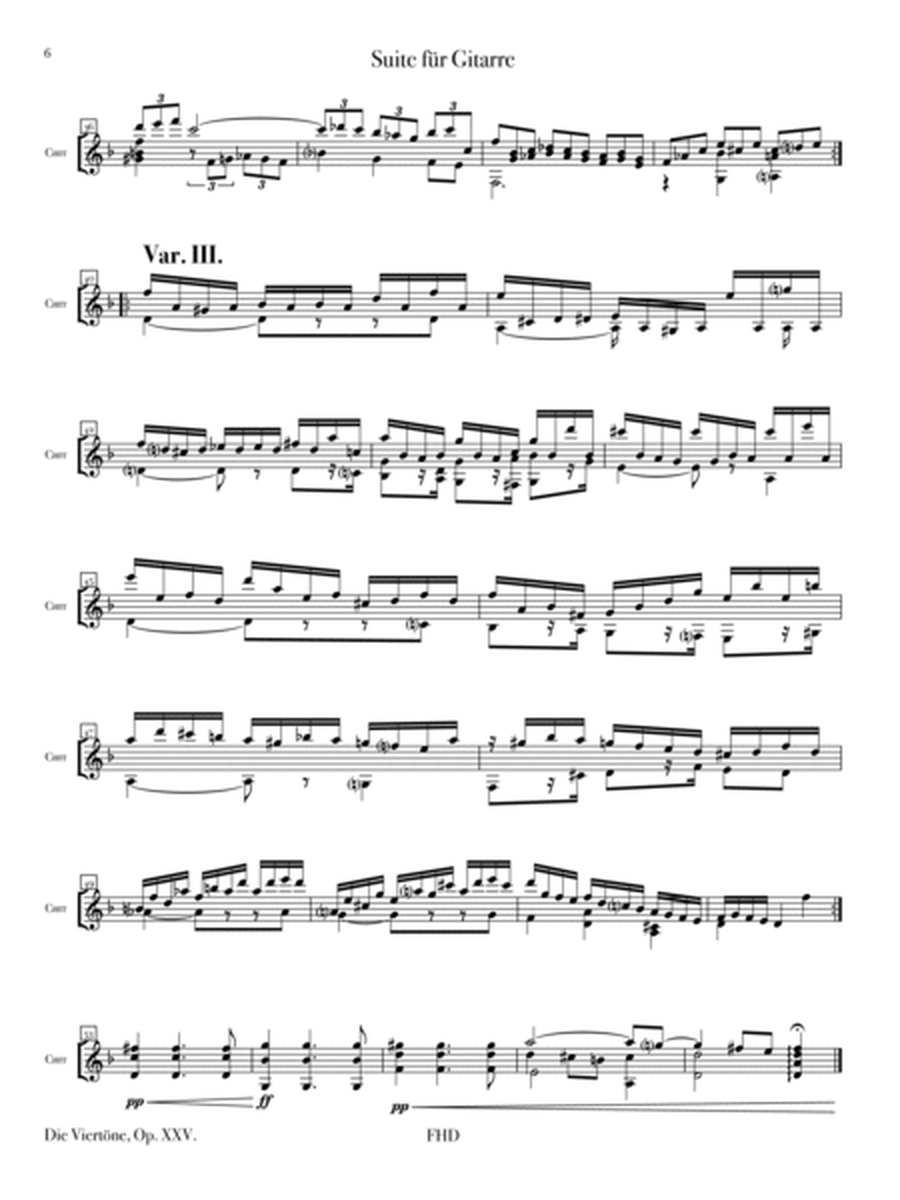 Suite for Guitar No. 1 Op. 25 (1/2) (Partitur +Tablatur) image number null