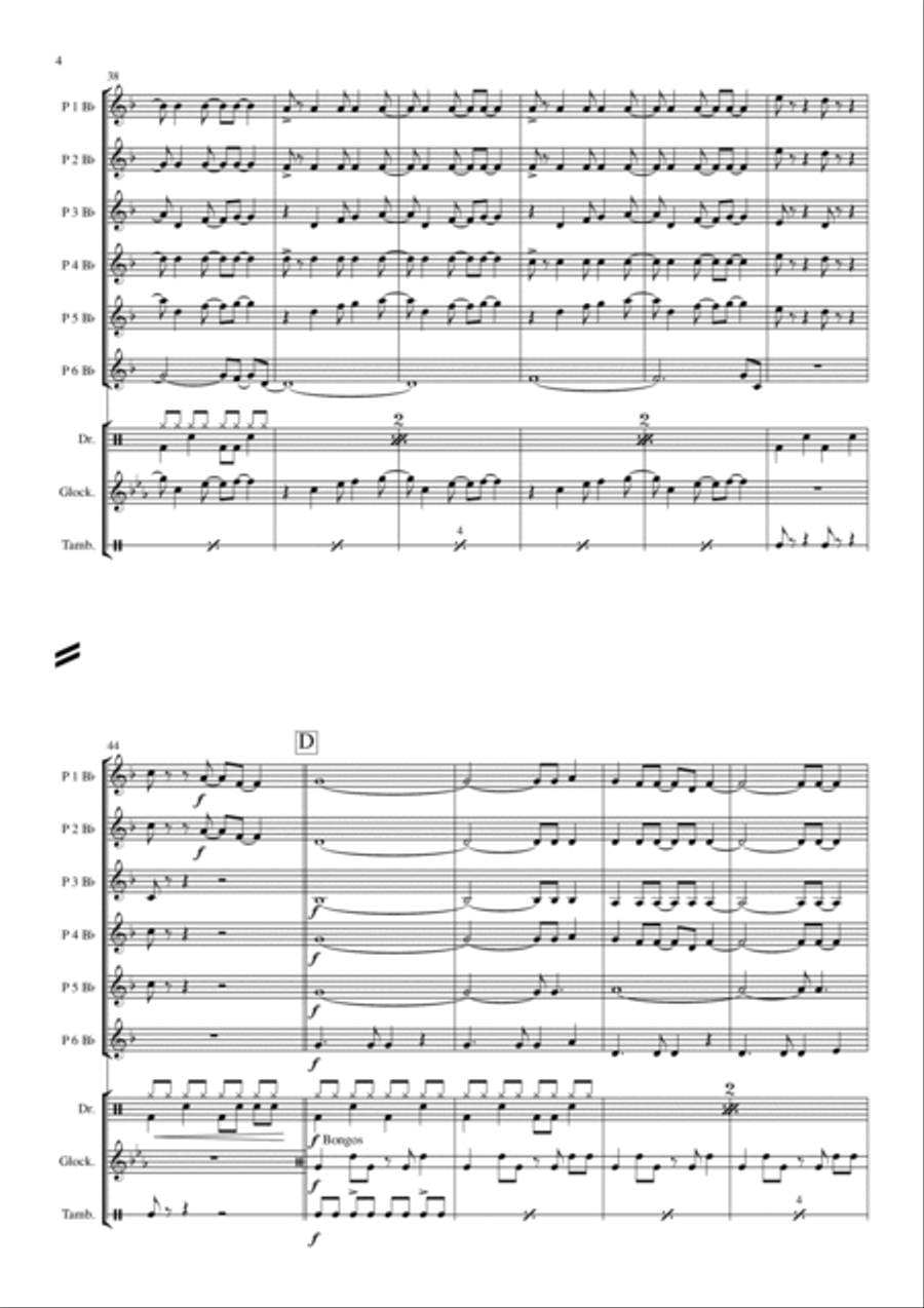 Blinding Lights Concert Band scores gallery preview page 4