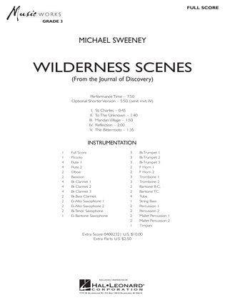 Book cover for Wilderness Scenes (from The Journal Of Discovery) - Conductor Score (Full Score)