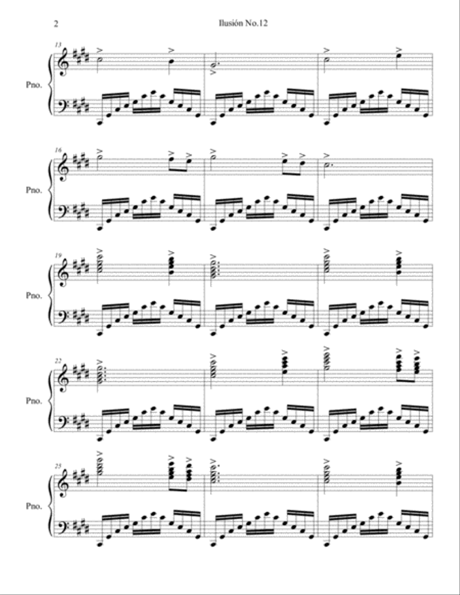 piano ilusion no.12 Piano Solo scores gallery preview page 2