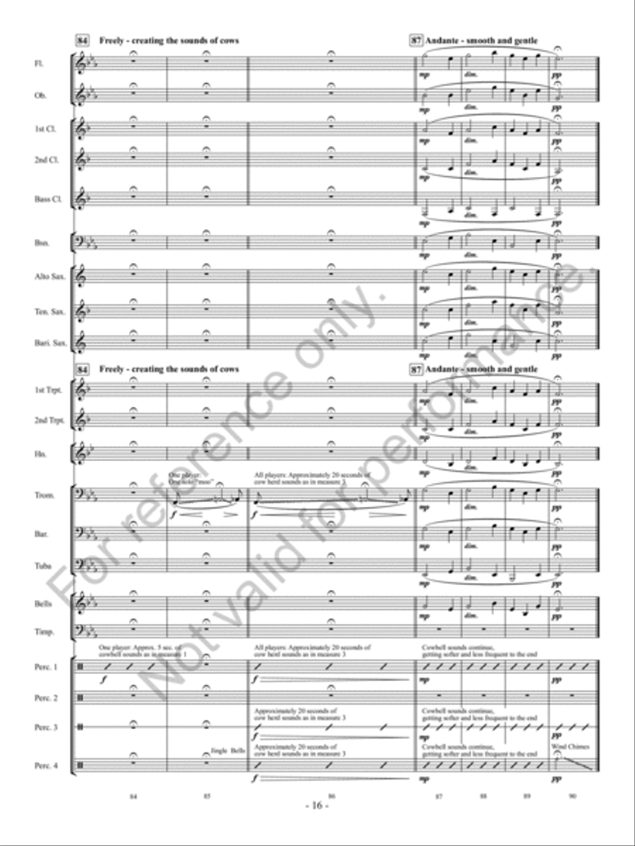Cowbell Lullaby Concert Band scores gallery preview page 17