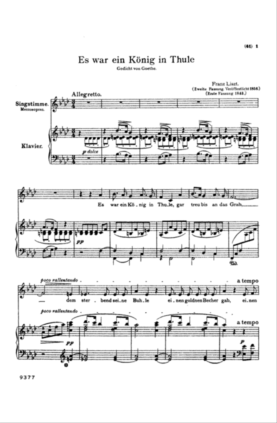 Liszt: Songs, Volume III, Nos. 1-22 (German) Voice scores gallery preview page 1