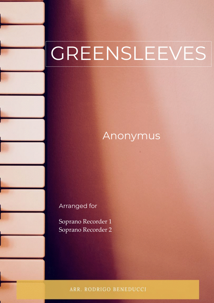 GREENSLEEVES - ANONYMUS – SOPRANO RECORDER DUO image number null
