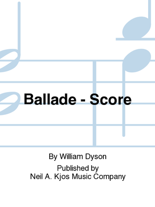 Book cover for Ballade - Score