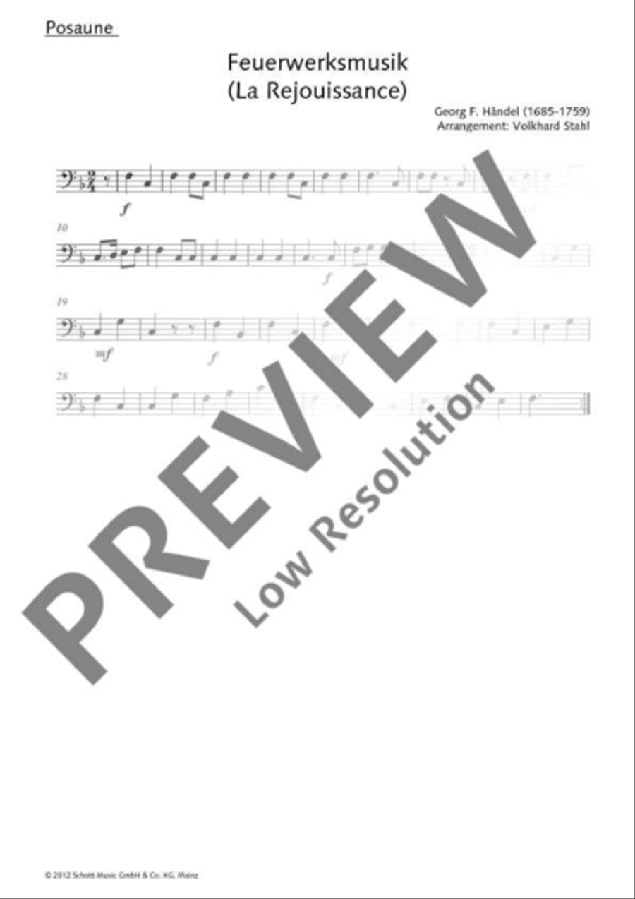 Feuerwerksmusik Bassoon scores gallery preview page 17