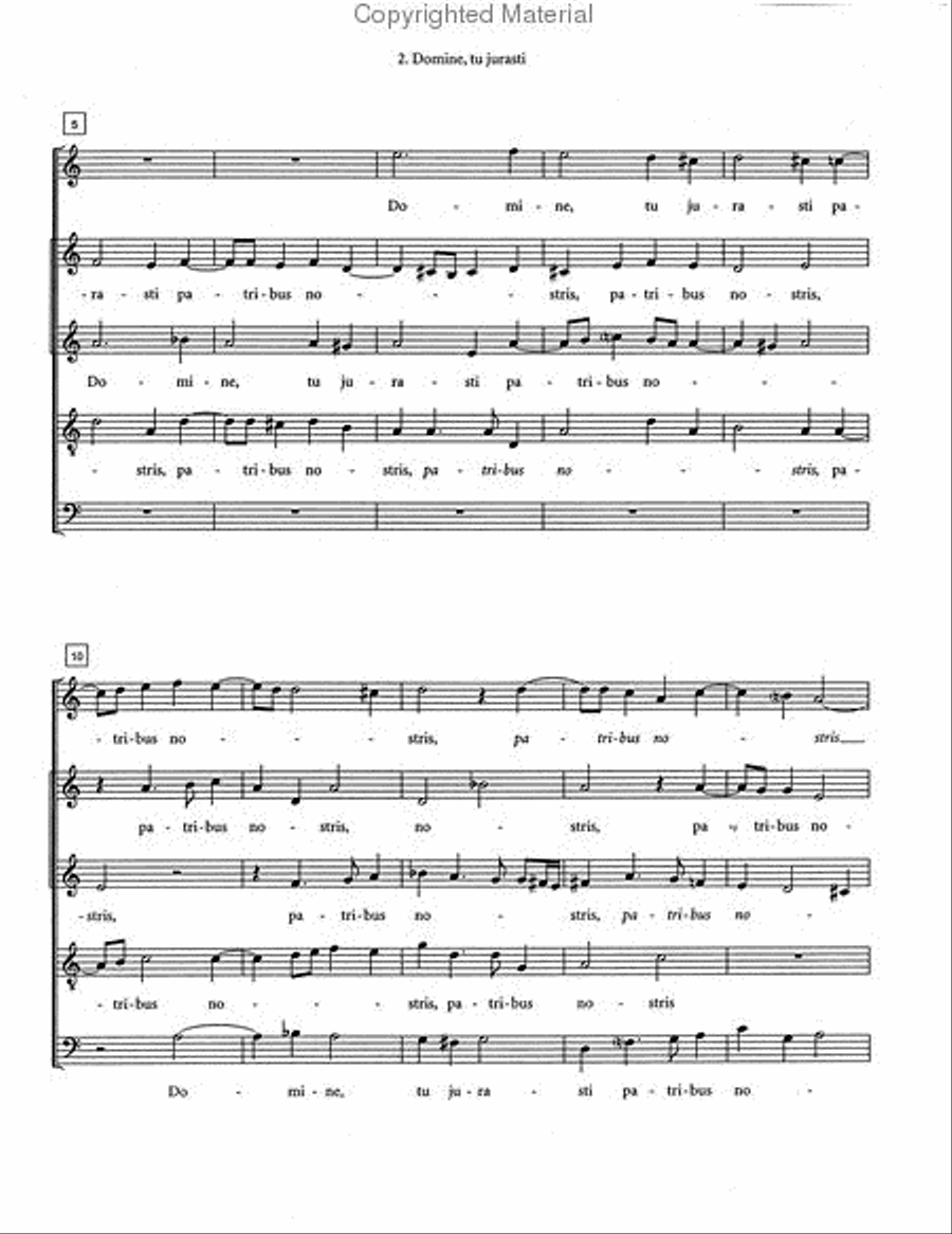 Domine, tu jurasti A Cappella scores gallery preview page 3