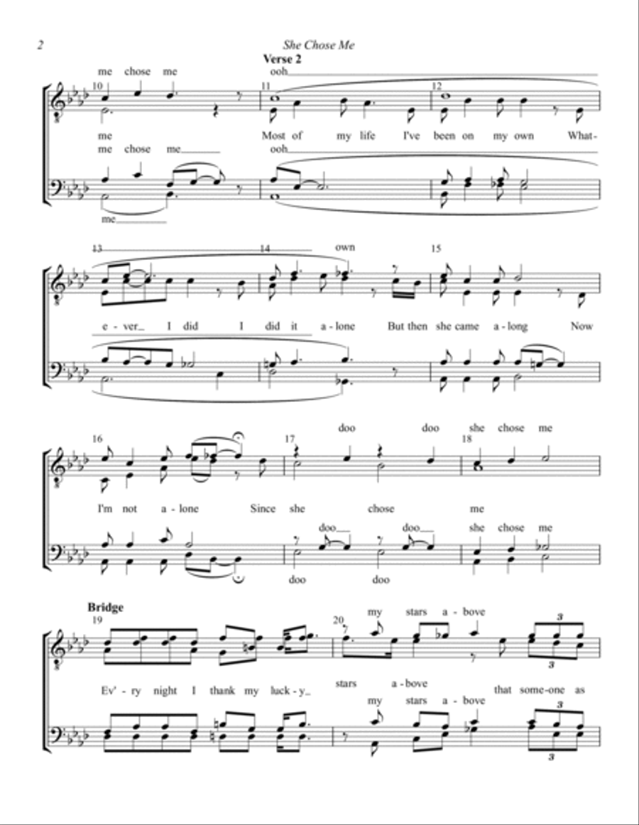 She Chose Me TTBB scores gallery preview page 2