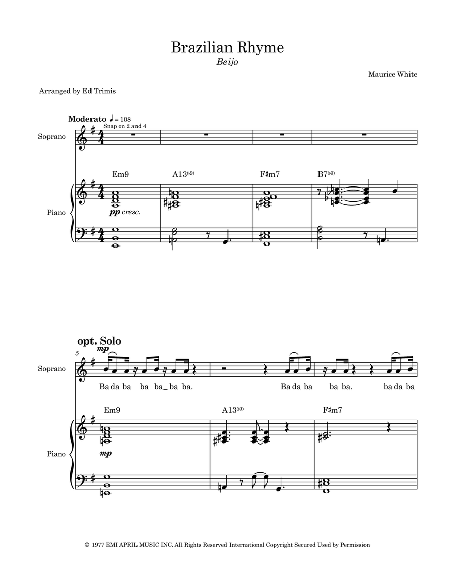 Brazilian Rhyme 4-Part scores gallery preview page 3