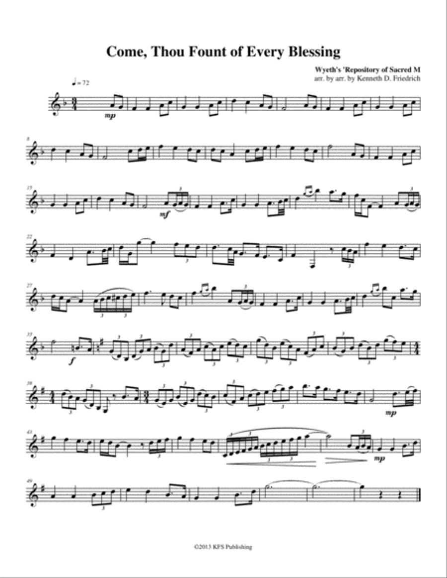 52 Selected Hymns for the Solo Performer - clarinet Clarinet Solo scores gallery preview page 5