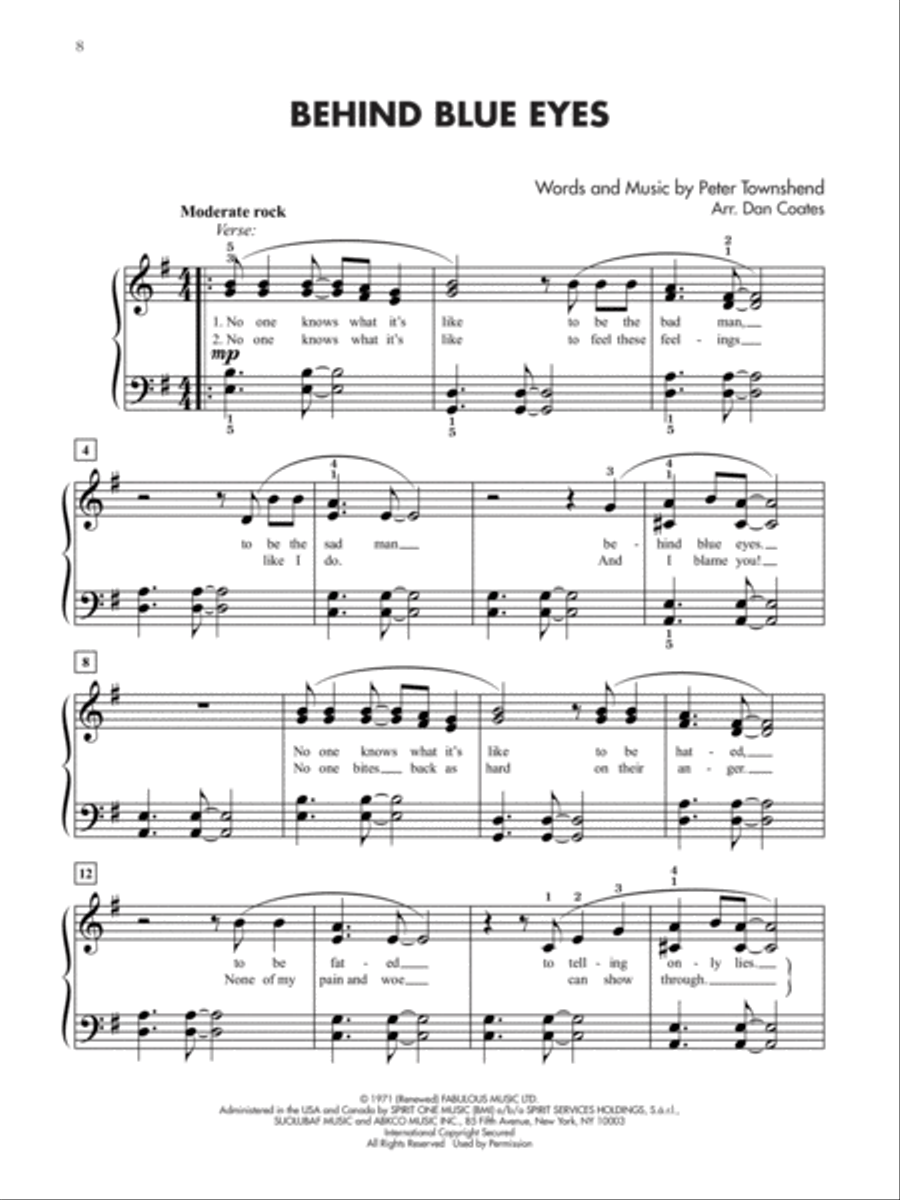 Classic Rock Hits for Teens 1-3 (Value Pack) Piano Solo scores gallery preview page 19