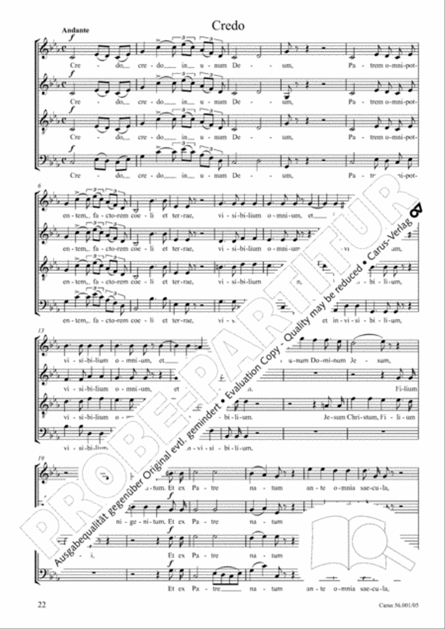 Edizione Nazionale delle Opere di Giacomo Puccini. III. Vocal music; 2. Messa a 4 voci (vol. III/2) 4-Part scores gallery preview page 23