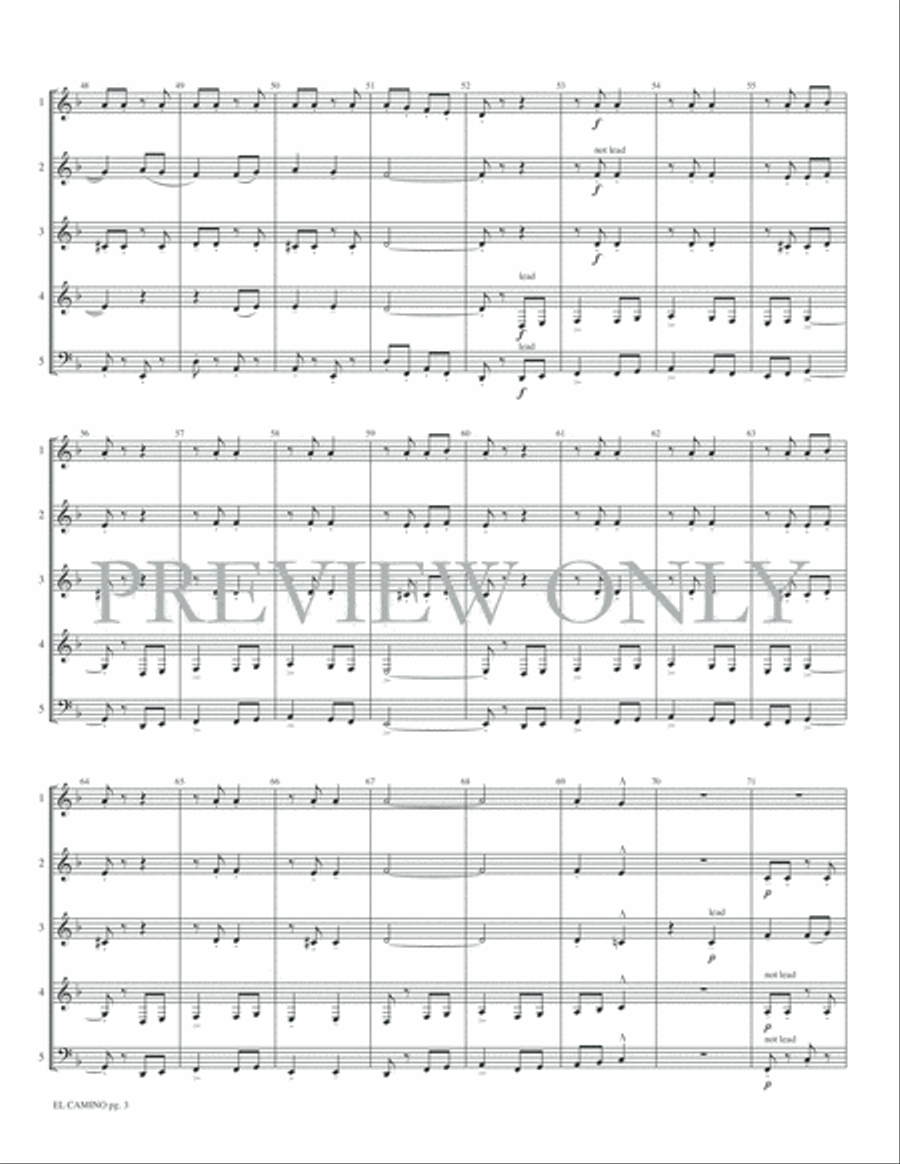 El Camino Woodwind Ensemble scores gallery preview page 5