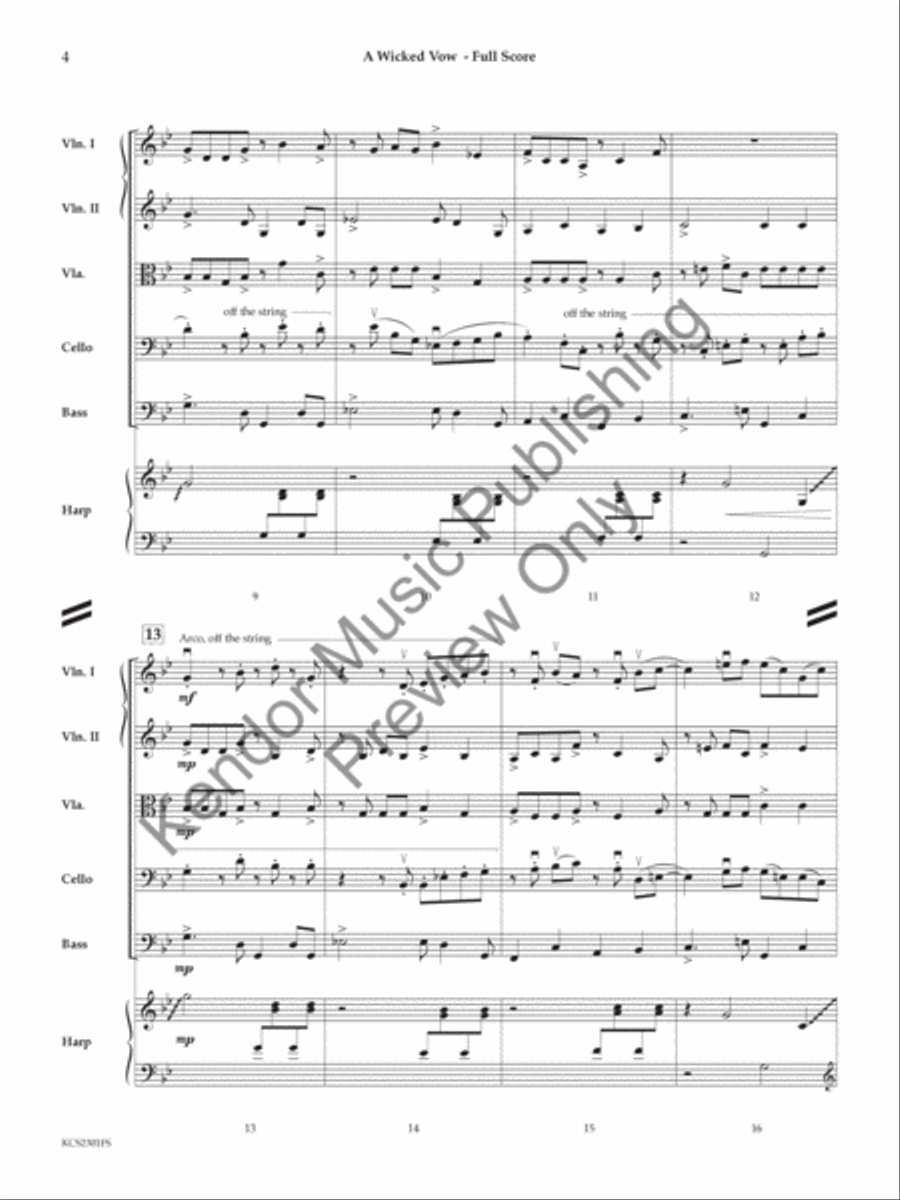 Wicked Vow Wicked Vow String Orchestra scores gallery preview page 5