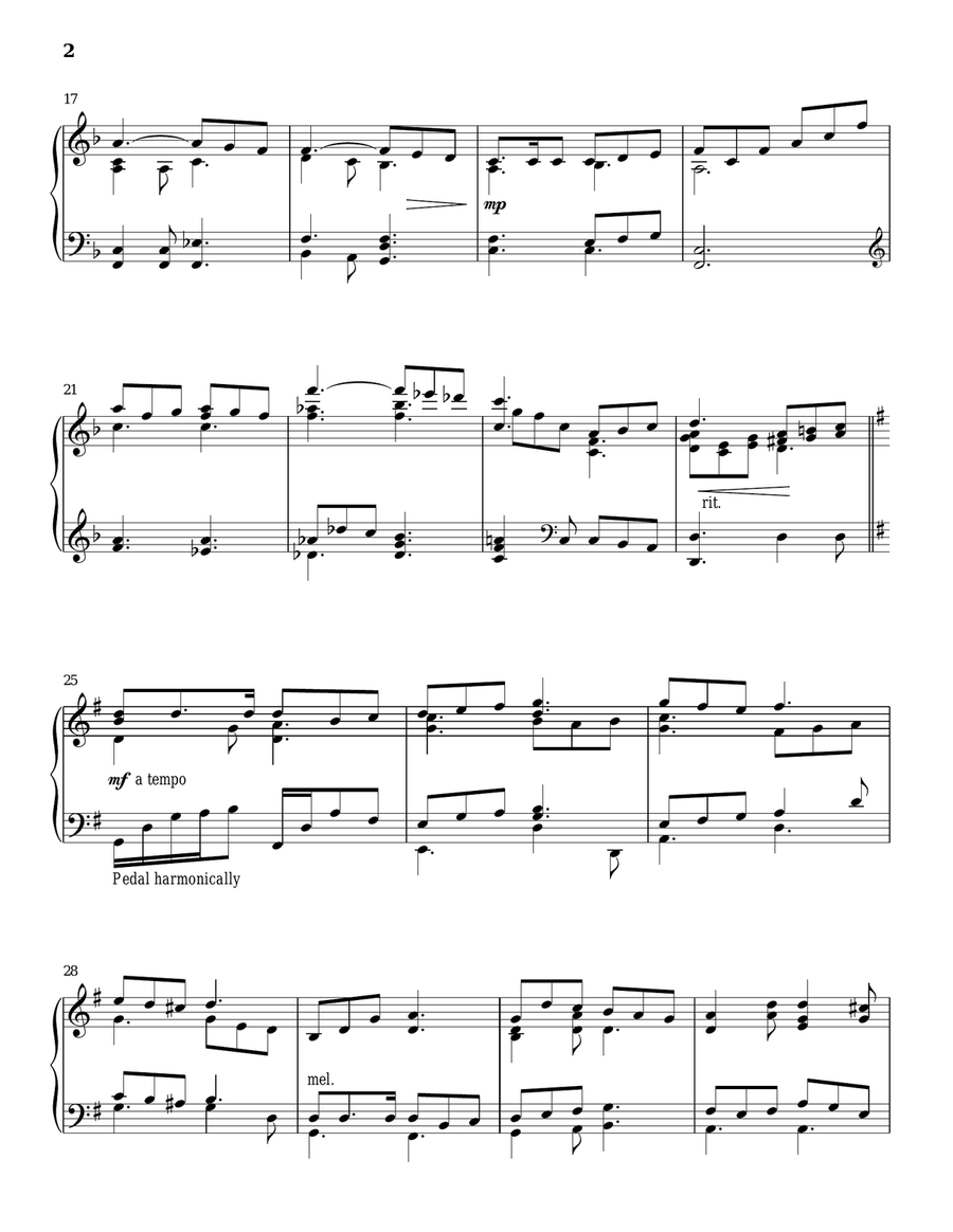 Jesus Is Tenderly Calling Piano Solo scores gallery preview page 2
