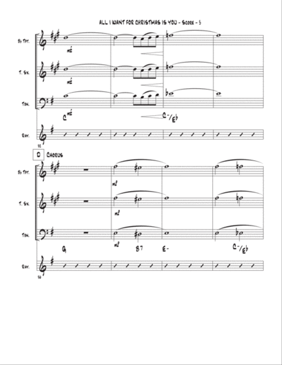 All I Want For Christmas Is You All I Want For Christmas Is You Tenor Saxophone scores gallery preview page 5