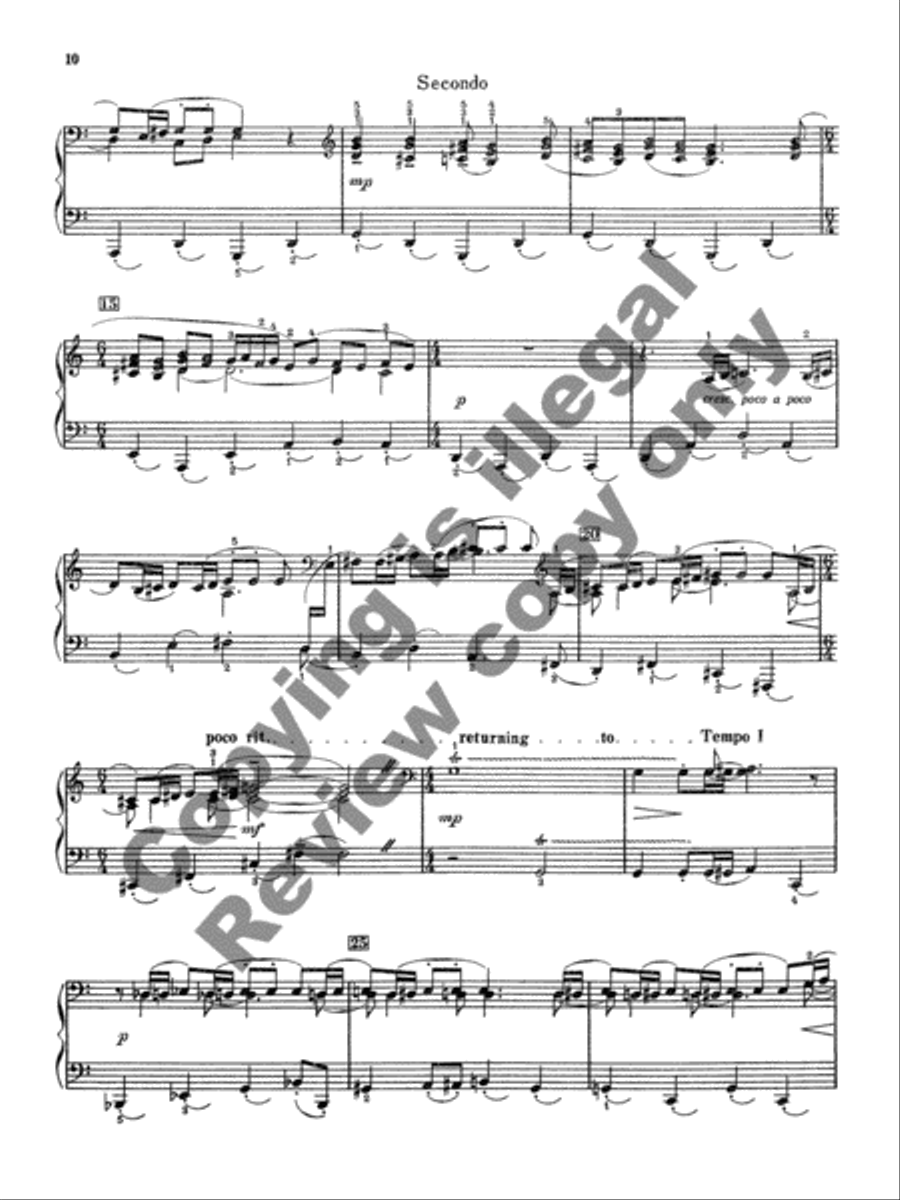 Three Marches for Four Hands Piano Duet scores gallery preview page 21