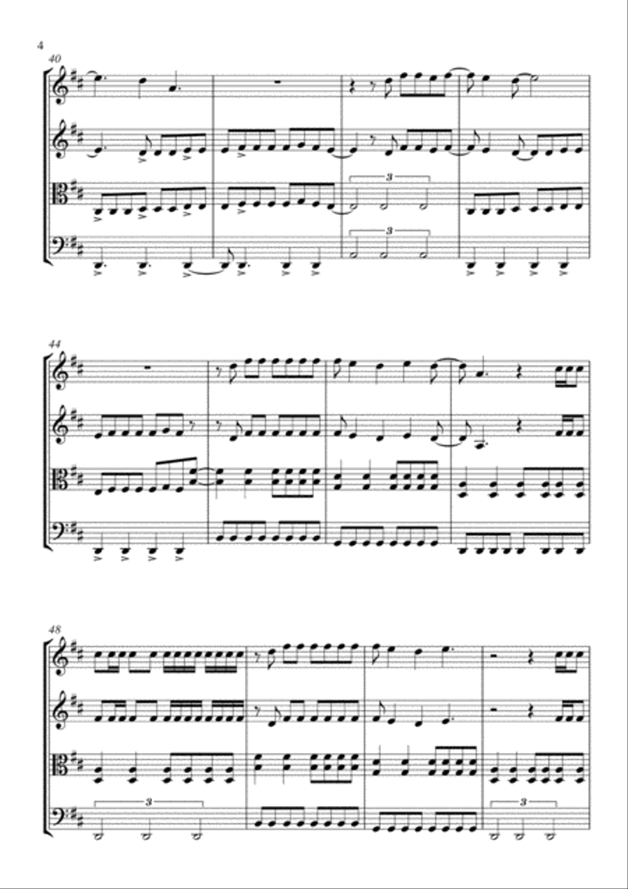 Everlong Everlong String Quartet scores gallery preview page 4