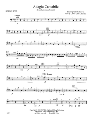 Book cover for Adagio Cantabile: String Bass
